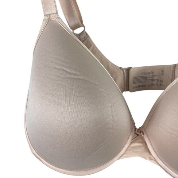 Chantelle 36 DDDD 2196 Modern Invisible Plunge Memory Foam Bra Convertible Nude - Picture 4 of 11